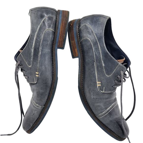 Steve Madden Shoes Mens 12 Leather Dress Cap Toe Lace Modern Gentleman Derby - Picture 1 of 13